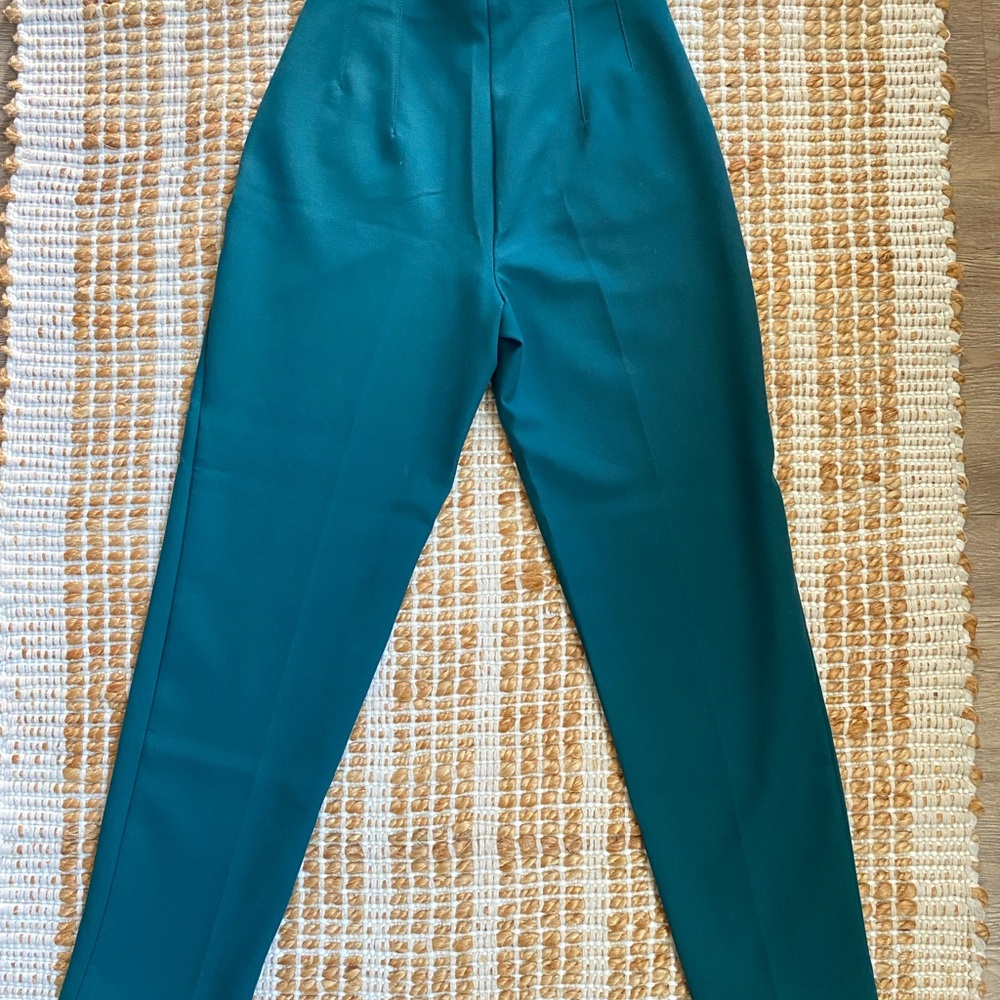 ZARA WOMAN High-Waisted Pants – Green – New Without Tags – Size XS - Picture 9 of 9